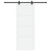 vidaXL Porta scorrevole ORKDAL Bianco 93 x 232 cm Pino massello