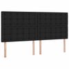 vidaXL Letto con contenitore e LED Nero 200 x 200 cm Poliestere
