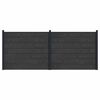 vidaXL Pannello di Recinzione 2 pcs WPC e Alluminio Nero
