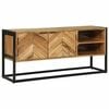 vidaXL Mobile TV Marrone 110 x 30 x 50 cm Legno massello di acacia