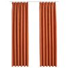 vidaXL Tende Oscuranti con Ganci 2 pz Ruggine 140x175 cm