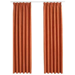 vidaXL Tende Oscuranti con Ganci 2 pz Ruggine 140x175 cm