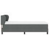 vidaXL Letto a molle con materasso Grigio scuro 80 x 200 cm Tessuto