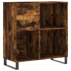 vidaXL Mobile Porta Dischi Rovere Fumo 84,5x38x89 cm Legno Multistrato