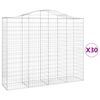 vidaXL Cesti Gabbioni ad Arco 30 pz 200x50x160/180 cm Ferro Zincato