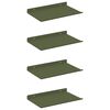 vidaXL Mensola sospesa 4 pz Verde oliva 30 x 18 x 2,5 cm Acciaio