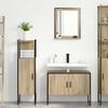 vidaXL Set di mobili per il bagno 3 pcs Marrone Legno multistrato