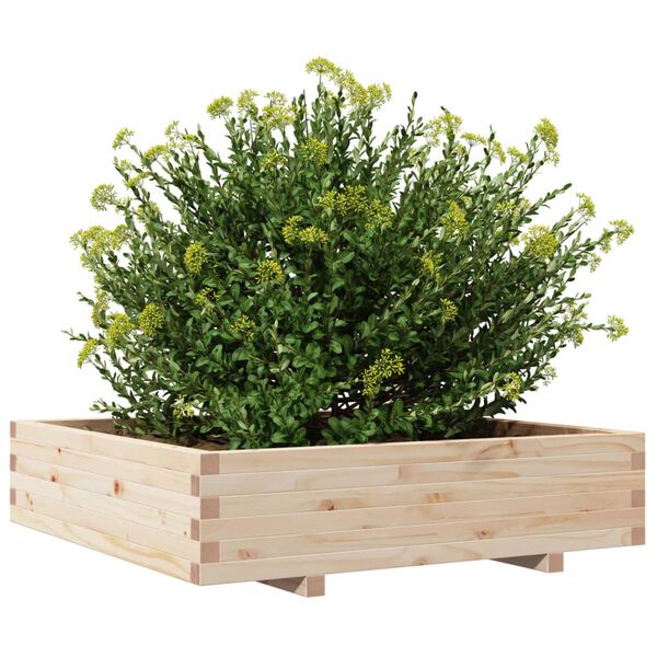 vidaXL Fioriera da Giardino 100x100x26,5 cm in Legno Massello di Pino