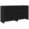 vidaXL Sideboards 2 pcs Rovere nero 70 x 41 x 75 cm Legno multistrato