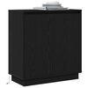 vidaXL Credenza Rovere Nero 71 x 34.5 x 75 cm Legno multistrato