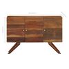 vidaXL Credenza in Legno Massello di Recupero 110x30x75 cm Marrone