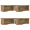 vidaXL Rack per Stoccaggio CD 4 pz Rovere Artigianale 40 x 17 x 17 cm