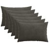 vidaXL Federa 6 pz HEERLEN Antracite 50 x 75 cm corduroy