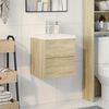 vidaXL Set Mobili da Bagno 2 pz Rovere Sonoma in Legno Multistrato