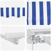 vidaXL Tenda retrattile manuale Blu e Bianco 3 x 2,5 m