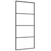 vidaXL Porta Scorrevole con Ferramenta Nera 90x205 cm in Vetro ESG