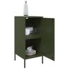 vidaXL Credenze 2 pz Verde Oliva 36x39x79 cm Acciaio