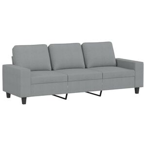 vidaXL Divano a 3 Posti Grigio Chiaro 180 cm in Tessuto