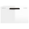 vidaXL Comodino a Muro Bianco Lucido 34x30x20 cm