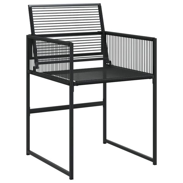 vidaXL Set da Pranzo da Giardino 15 pz Nero in Polyrattan