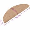vidaXL Tappeti Adesivi per Scale 15 pz 56x17x3 cm Beige