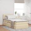 vidaXL Letto con contenitore e materasso Crema 90 x 190 cm