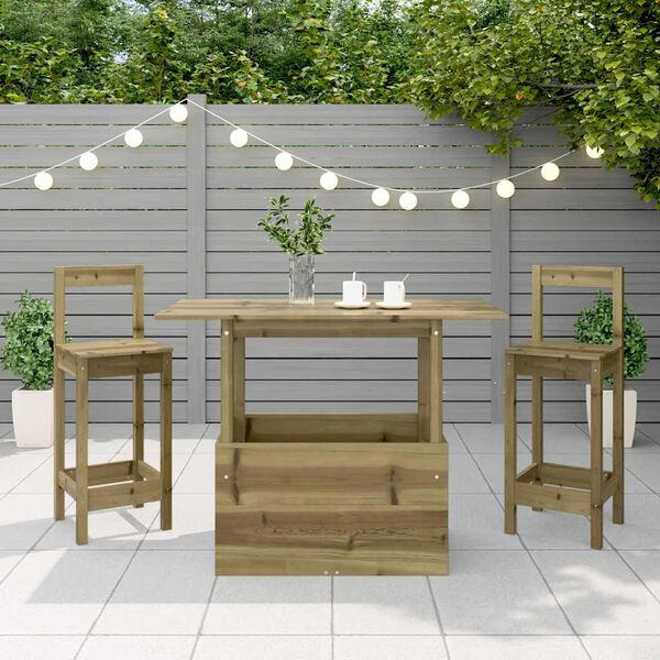 vidaXL Tavolo da Giardino 100x50x75 cm in Legno Impregnato di Pino