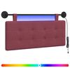 vidaXL Testiera sospesa Con luce LED Rosso Vino Tessuto