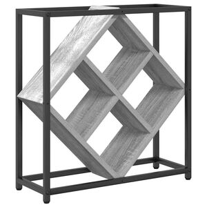 vidaXL Portabottiglie 16 bottiglie Legno ingegnerizzato Grigio Sonoma