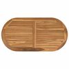 vidaXL Piano del tavolo Ovale Legno di teak solido Naturale