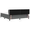 vidaXL Letto box spring con materasso Grigio scuro 180 x 200 cm