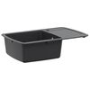 vidaXL Lavello cucina a vasca singola Granito 78 x 50 x 31 cm Grafite