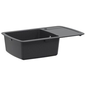 vidaXL Lavello cucina a vasca singola Granito 78 x 50 x 31 cm Grafite