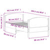 vidaXL Letto senza Materasso Marrone Cera 90x200 cm Legno di Pino