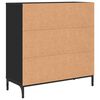 vidaXL Credenza con cassetto Nero 79,5 x 33 x 82 cm Legno multistrato