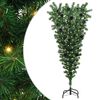 vidaXL Albero di Natale artificiale pre-illuminato rovesciato con set di palline