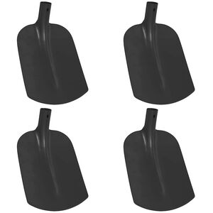 vidaXL Testa di Pala 4 pcs Nero 34,5 x 24 cm