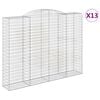 vidaXL Cesti Gabbioni ad Arco 13 pz 300x50x220/240 cm Ferro Zincato