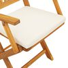 vidaXL Sedia pieghevole con cuscino 2 pcs Bianco 49 x 57.5 x 92cm