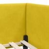 vidaXL Cornice del letto ad angolo Giallo 100 cm x 200 cm Velluto