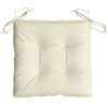 vidaXL Cuscini per Sedia 4pz Bianco Crema 40x40x7 cm in Tessuto Oxford