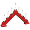 vidaXL Ponte con Candele di Natale con 7 LED Rosso 39.5 x 5 x 29 cm