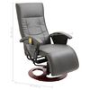vidaXL Poltrona Massaggiante Grigia in Similpelle