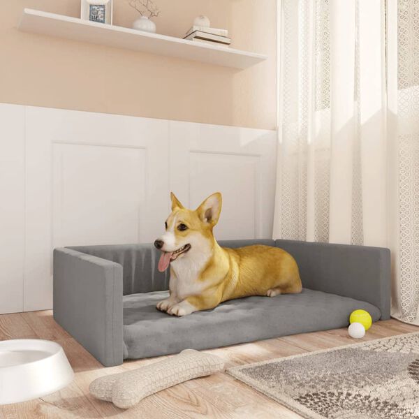vidaXL Copri Bagagliaio Auto Cani Grigio Chiaro 110x70 cm Effetto Lino