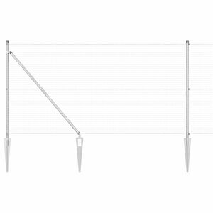 vidaXL Palo della recinzione Argento