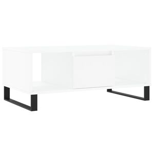 vidaXL Tavolino da Salotto Bianco 90x50x36,5 cm in Legno Multistrato