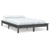 vidaXL Giroletto Grigio 120x190 cm Small Double Legno Massello di Pino