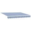 vidaXL Telo di ricambio per tenda da sole Blu e Bianco 330 x 195 cm