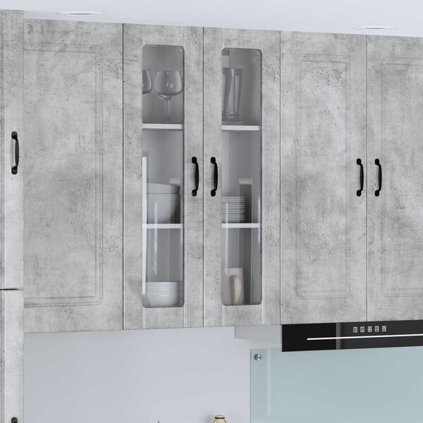 vidaXL Pensile cucina con porta Grigio cemento 60 x 31 x 100 cm