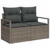 vidaXL Set Divano da Giardino con cuscino 6 pcs Grigio Poly Rattan
